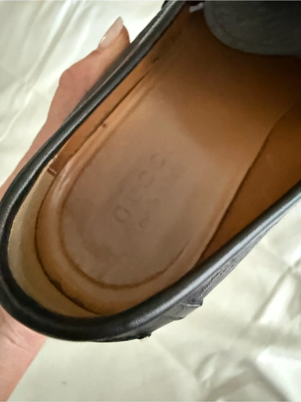 Gucci Black Leather Lux Diamante  Loafers